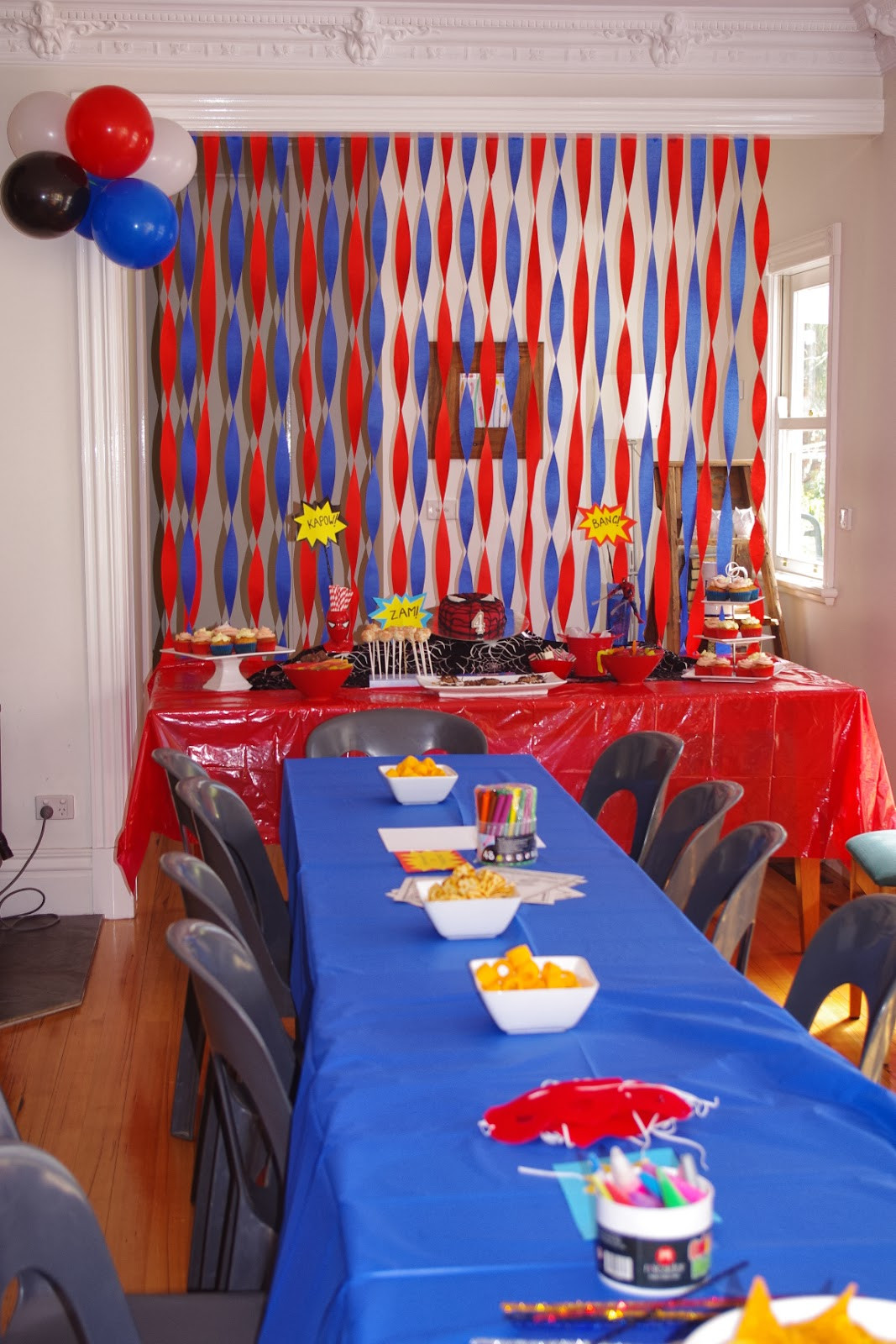 Best ideas about Spiderman Birthday Decorations
. Save or Pin the nOATbook Spider man party on a bud Now.