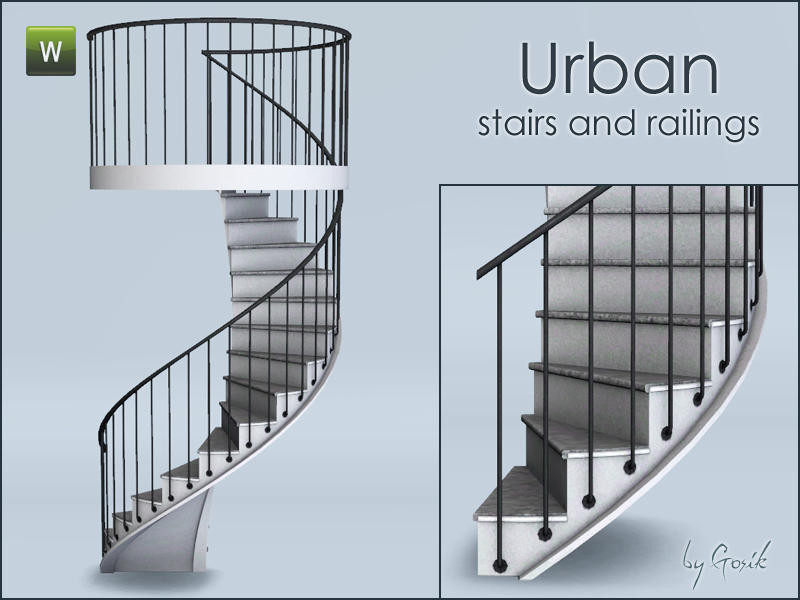 Best ideas about Spiral Staircase Sims 4
. Save or Pin Gosik s Urban spiral stairs and railings Now.