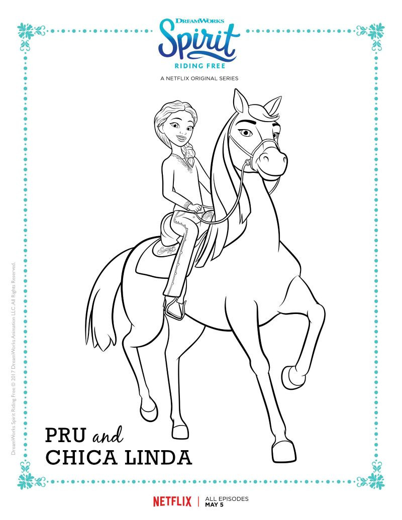 Best ideas about Spirit Riding Free Coloring Pages
. Save or Pin Spirit Riding Free Pru and Chica Linda Coloring Page Now.