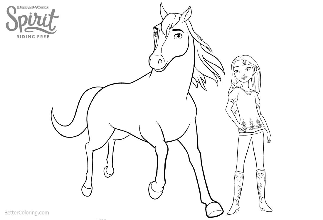 Best ideas about Spirit Riding Free Coloring Pages
. Save or Pin Lucky from Spirit Riding Free Coloring Pages with Horse Now.