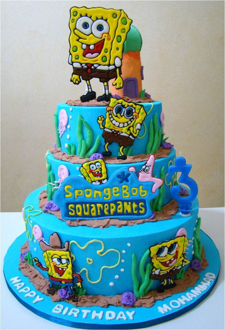 Best ideas about Spongebob Birthday Cake
. Save or Pin Cool Blue 2 Tiers Birthday Cake Decorating Idea with Now.
