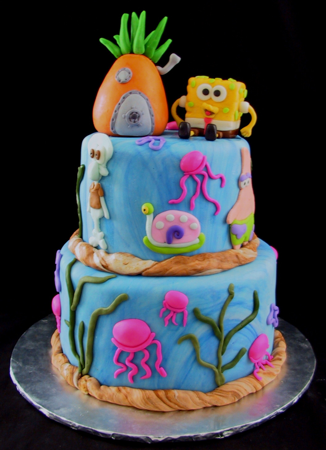 Best ideas about Spongebob Birthday Cake
. Save or Pin Fondant Tiered Sponge Bob Birthday Cake – Danville KY Now.
