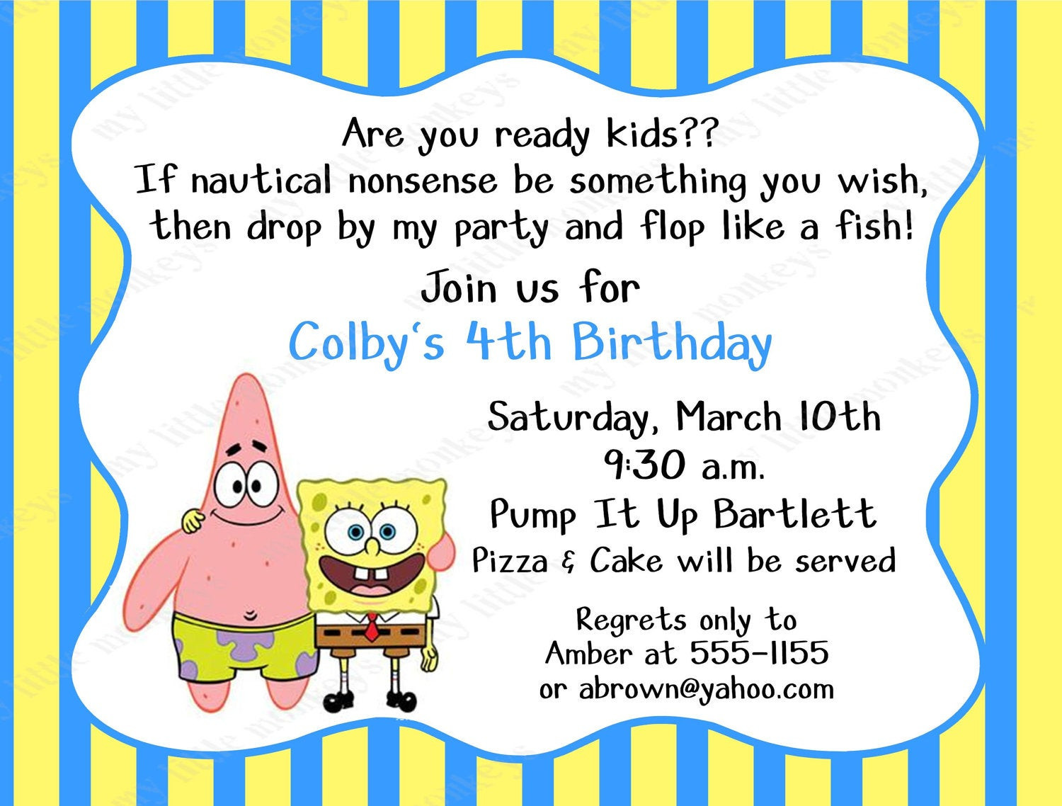 Best ideas about Spongebob Birthday Invitations
. Save or Pin 10 Spongebob Birthday Invitations with Envelopes Free Return Now.