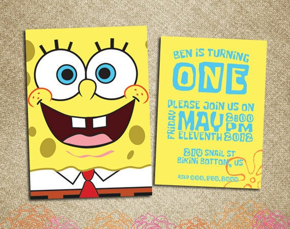 Best ideas about Spongebob Birthday Invitations
. Save or Pin Items similar to Birthday Invitation Spongebob Now.