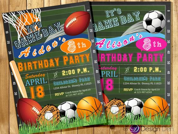 Best ideas about Sports Birthday Invitations
. Save or Pin All Star Invitation Sports Theme Boys or Girls Sports Now.