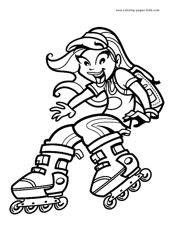 Best ideas about Sports Coloring Pages For Girls
. Save or Pin RollerBlade Girl Sports Coloring pages for GIRLS Free Now.