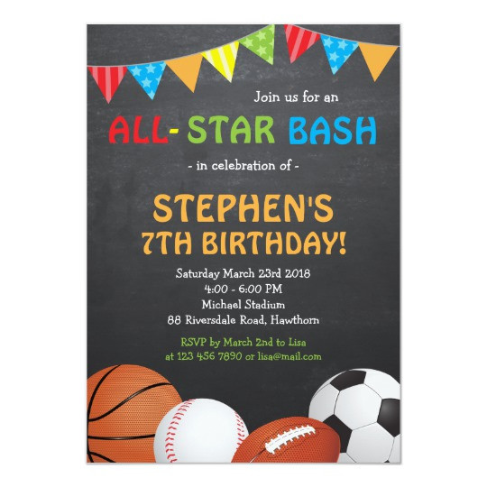 Best ideas about Sports Themed Birthday Invitations
. Save or Pin Sports Birthday Invitation Sports Invitation Now.