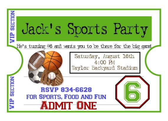 Best ideas about Sports Themed Birthday Invitations
. Save or Pin Personalized Sports Invitations Football Basketball Soccer Now.