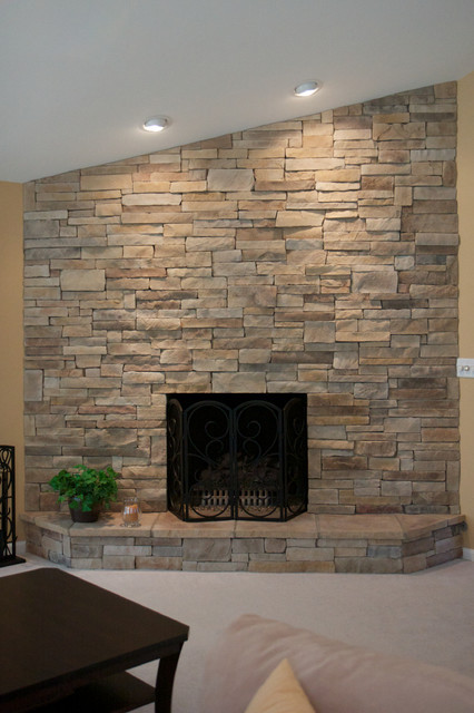 Best ideas about Stacked Stone Fireplace
. Save or Pin Ledge Stone Dry Stack Stone Fireplaces Traditional Now.