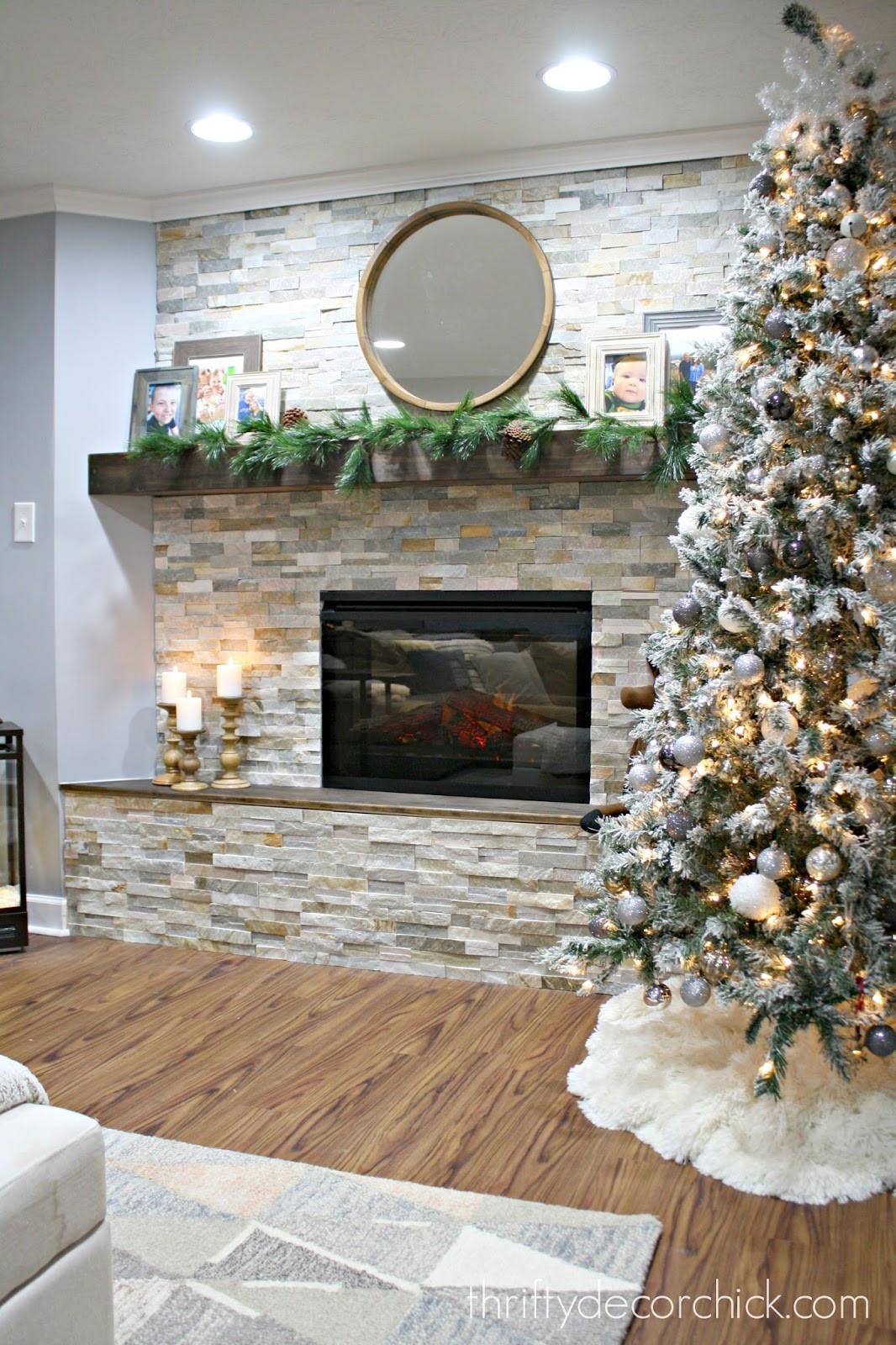 Best ideas about Stacked Stone Fireplace
. Save or Pin DIY stacked stone fireplace where there was none from Now.