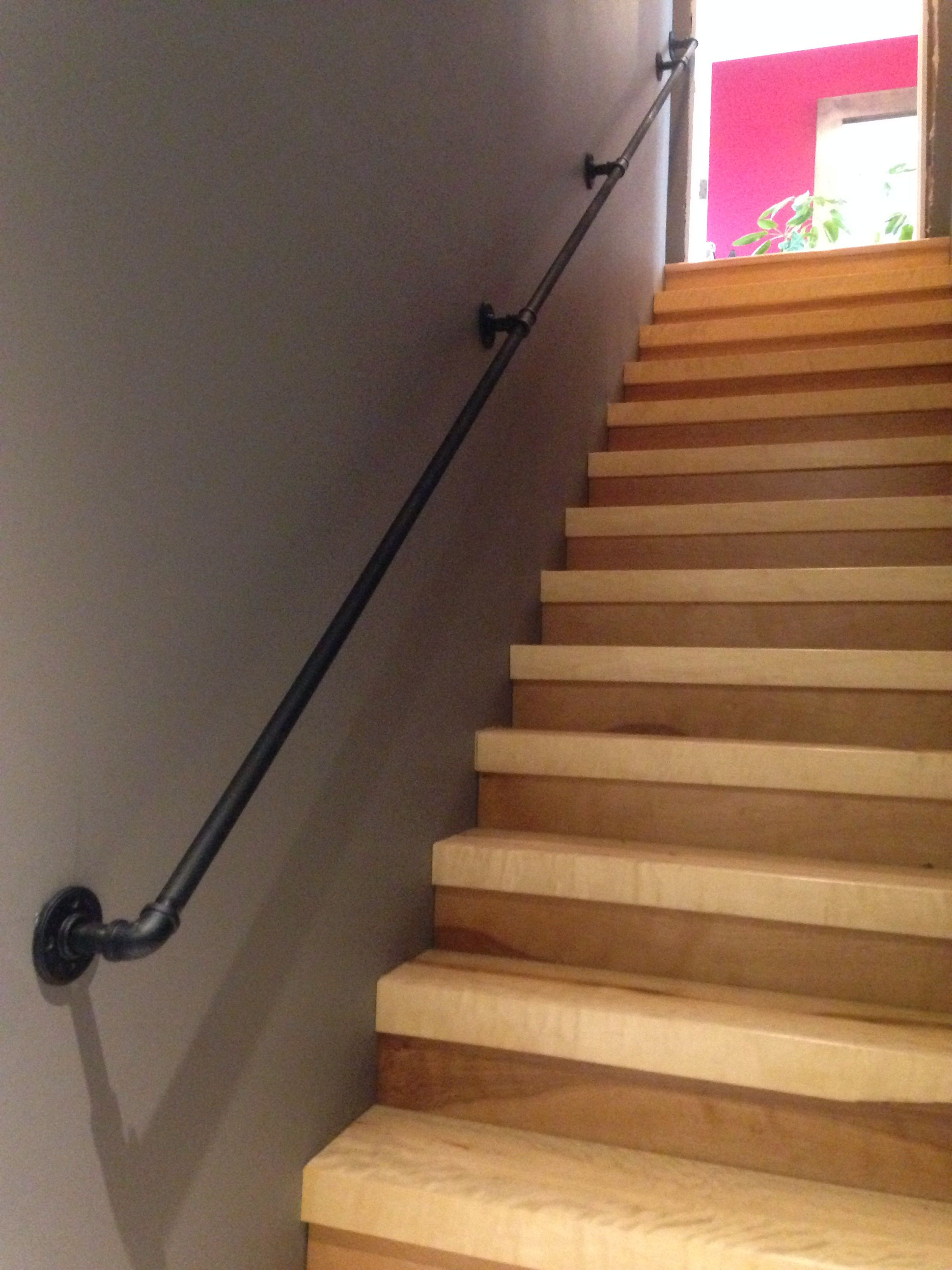 Best ideas about Staircase Rails Home Depot
. Save or Pin Steel Handrail 3 4 inch Bought pipe and all hardware at Now.