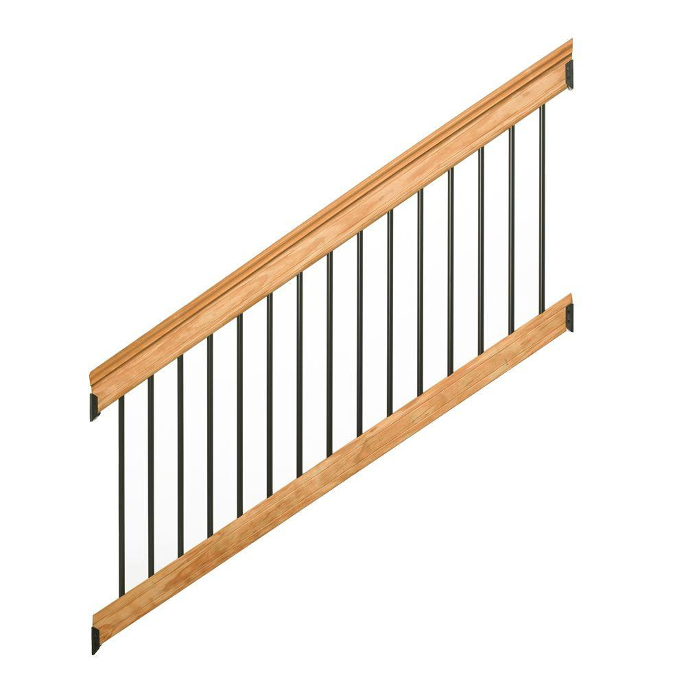 Best ideas about Staircase Rails Home Depot
. Save or Pin DeckoRail Western Red Cedar Stair 6 ft Railing Kit with Now.