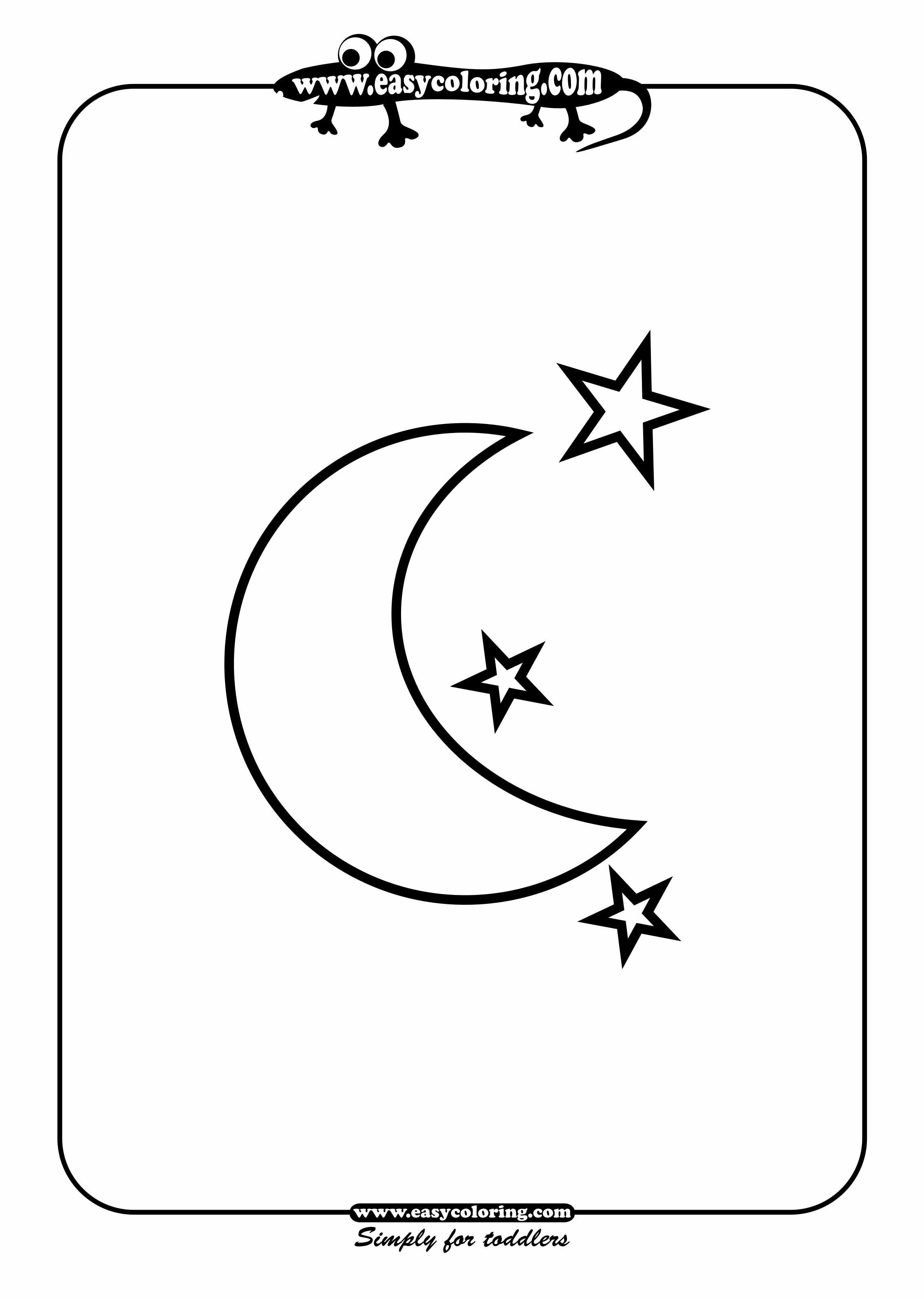 Best ideas about Star And Moon Preschool Coloring Sheets
. Save or Pin Moon and stars Easy coloring shapes letter M week Now.