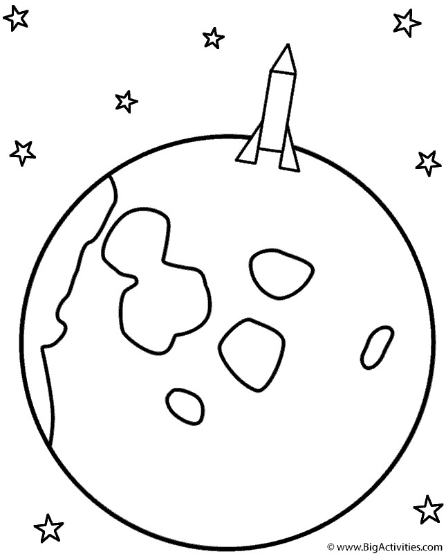 Best ideas about Star And Moon Preschool Coloring Sheets
. Save or Pin Rocket Landing on the Moon Coloring Page Space Now.