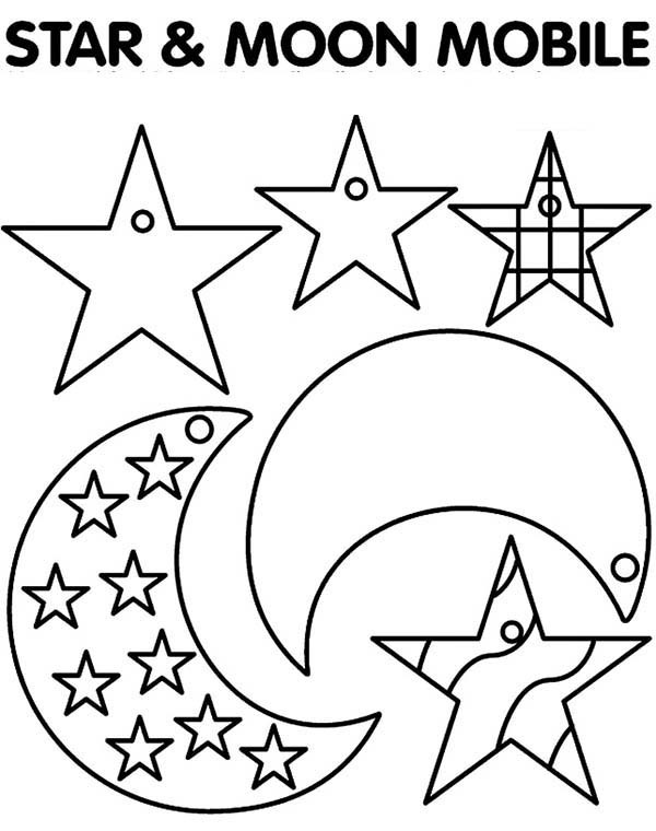 Best ideas about Star And Moon Preschool Coloring Sheets
. Save or Pin Star and Moon Mobile Coloring Page Now.