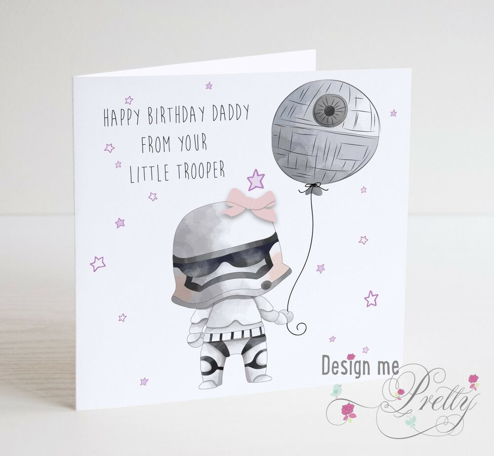 Best ideas about Star Wars Birthday Card
. Save or Pin STAR WARS Birthday Card For DAD FROM YOUR LITTLE TROOPER Now.