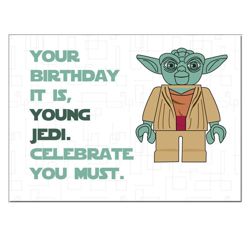 Best ideas about Star Wars Birthday Card Printable
. Save or Pin Lego Star Wars Yoda Birthday Card by designedbywink on Now.