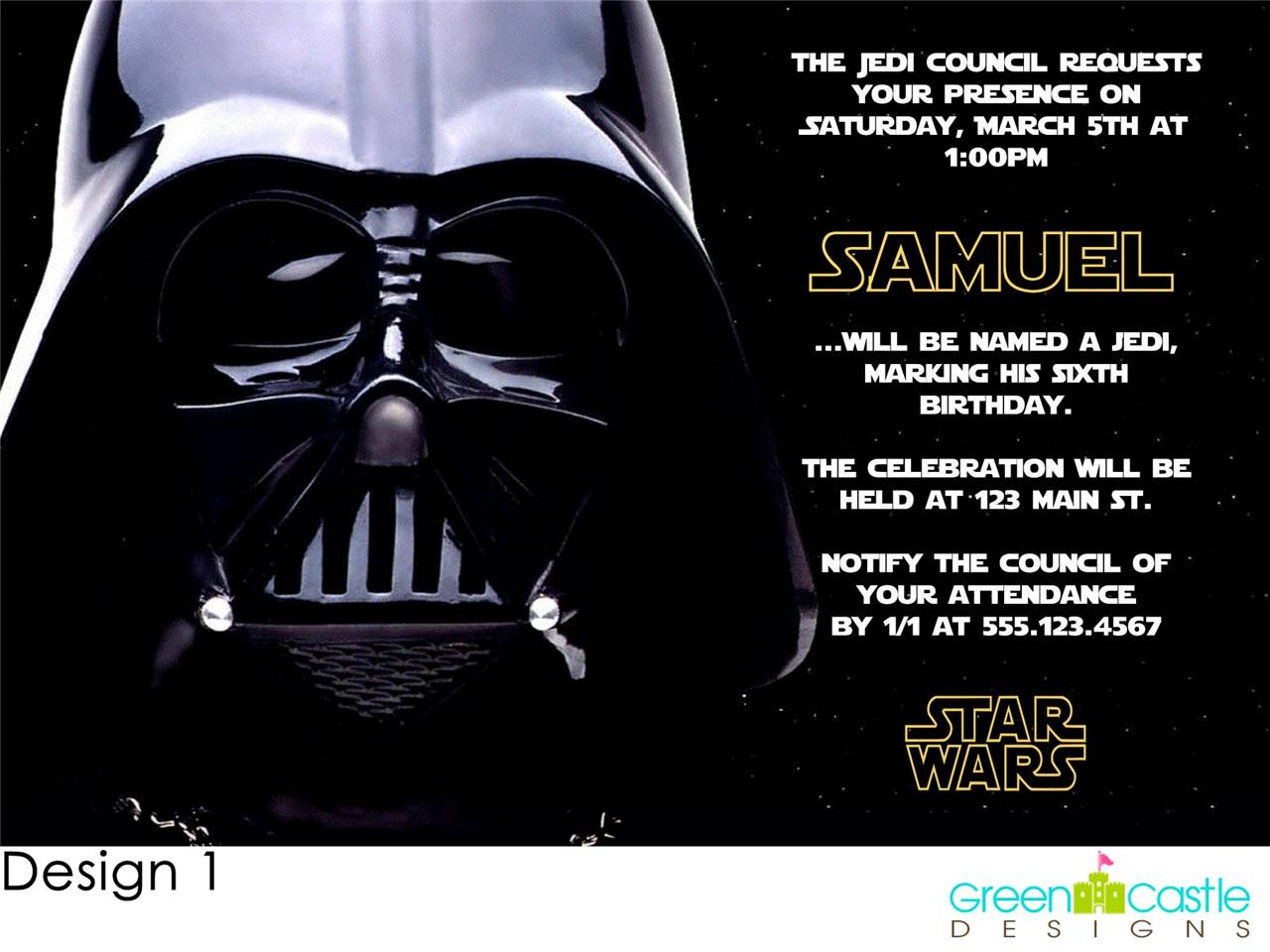 Best ideas about Star Wars Birthday Invitations
. Save or Pin 20 Star Wars Invitations Darth Vader Custom Now.