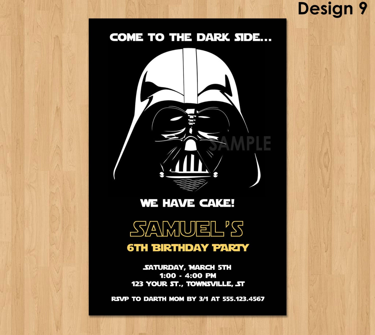 Best ideas about Star Wars Birthday Invitations
. Save or Pin Darth Vader Invitation Star Wars Birthday Invitation Star Now.