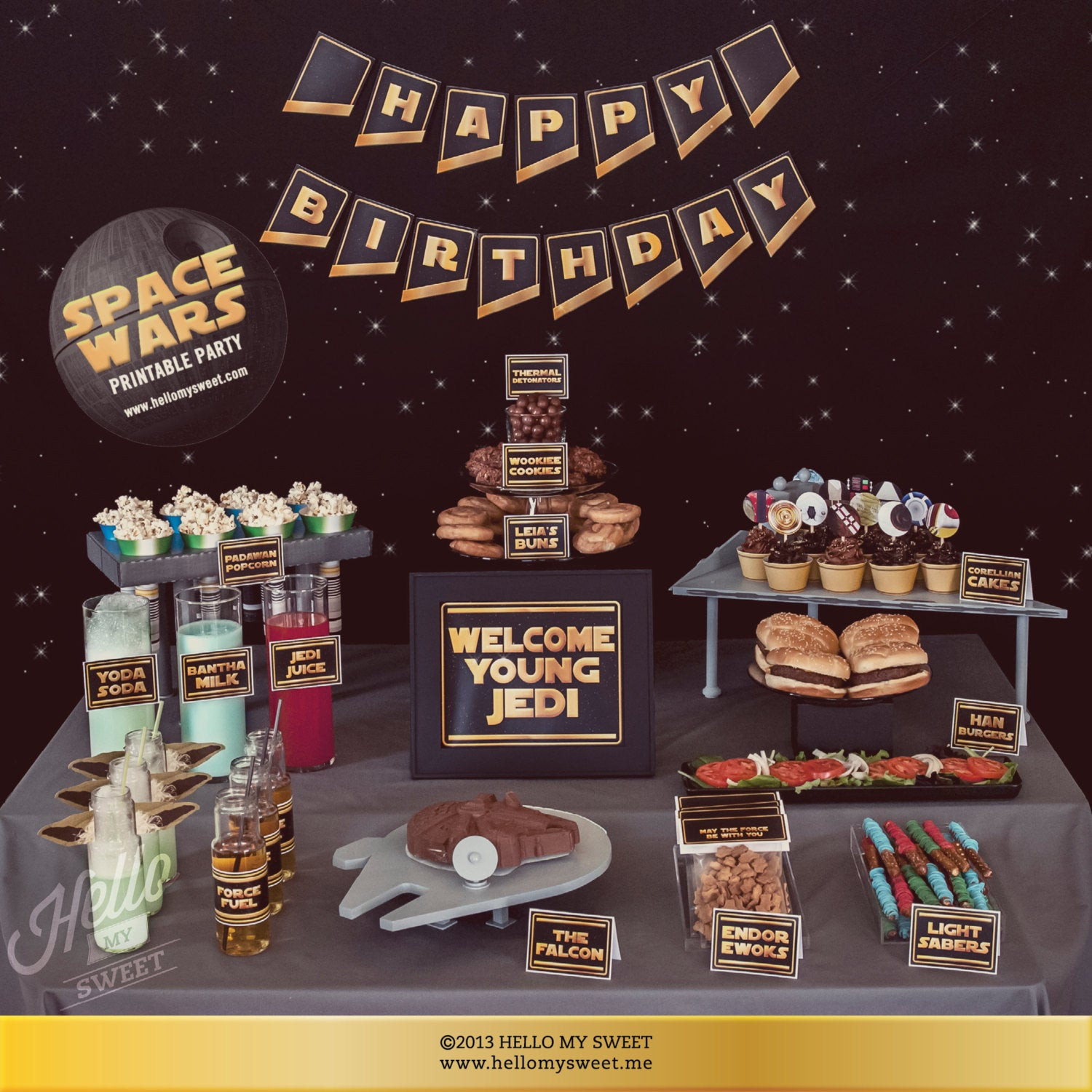 Best ideas about Star Wars Birthday Party
. Save or Pin Star Wars Party Set INSTANT DOWNLOAD Birthday Party Now.