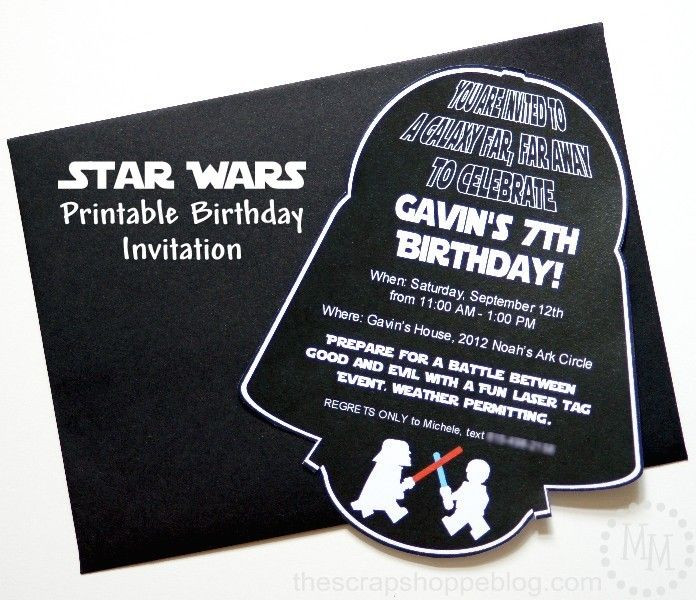 Best ideas about Star Wars Birthday Party Invitations
. Save or Pin Star Wars Darth Vader PRINTABLE Birthday Invitation Now.