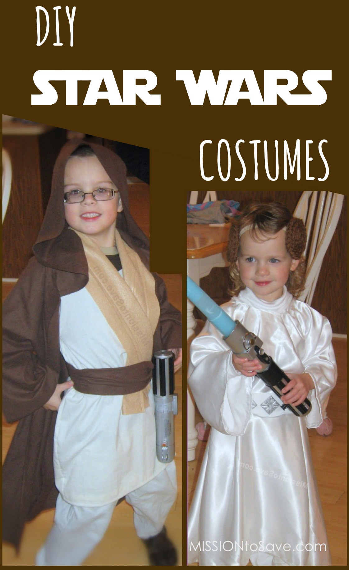 Best ideas about Star Wars Costume DIY
. Save or Pin DIY Star Wars Costumes Jedi and Princess Leia Mission Now.