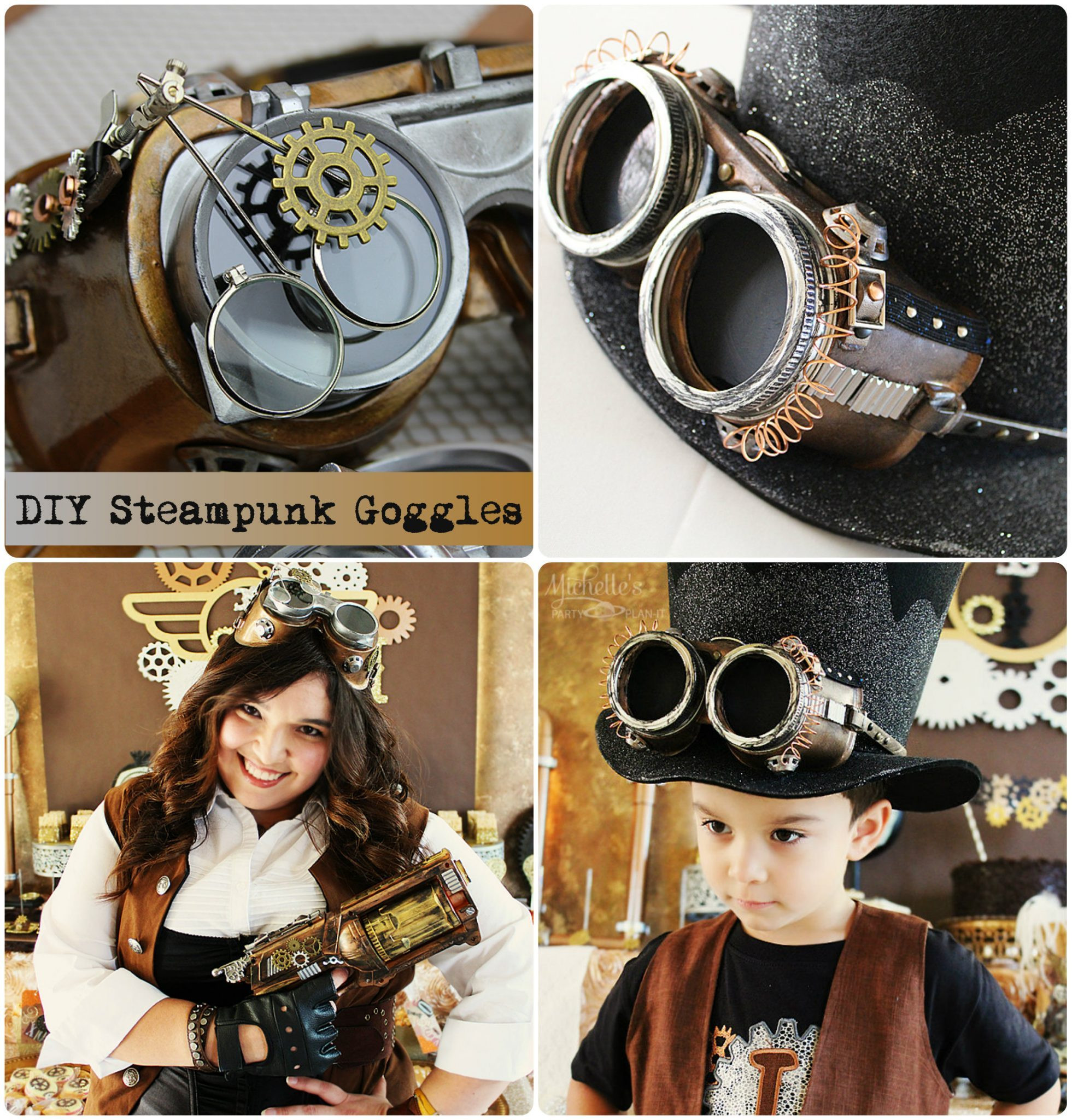 Best ideas about Steampunk Goggles DIY
. Save or Pin DIY Steampunk Goggles Michelle s Party Plan It Now.