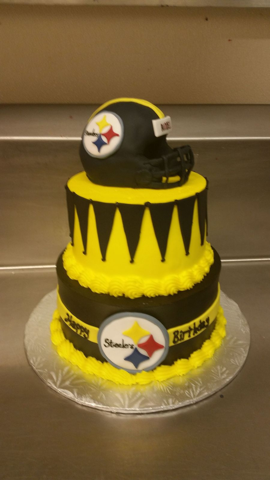 Best ideas about Steelers Birthday Cake
. Save or Pin Steelers Birthday Cake Fondant Covered Rice Krispie Helmet Now.