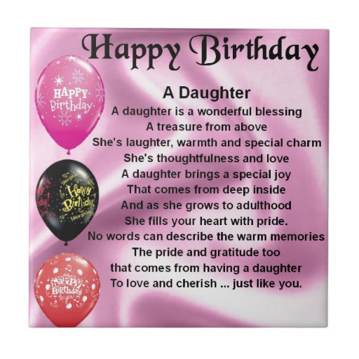 Best ideas about Step Daughter Birthday Quotes
. Save or Pin daughter poem happy birthday tile Now.