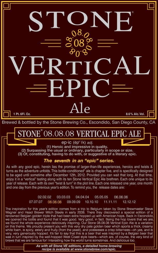 Best ideas about Stone Vertical Epic
. Save or Pin Stone Vertical Epic Ale Now.