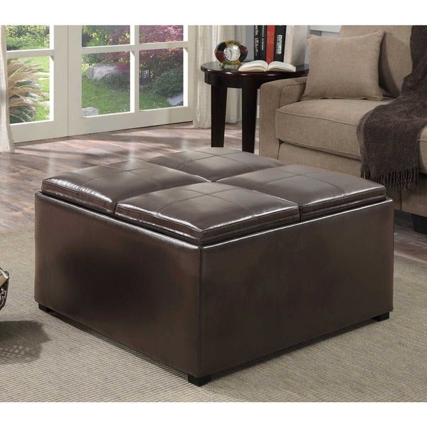 Best ideas about Storage Ottoman Coffee Table
. Save or Pin Franklin Coffee Table Brown Faux Leather Storage Ottoman Now.