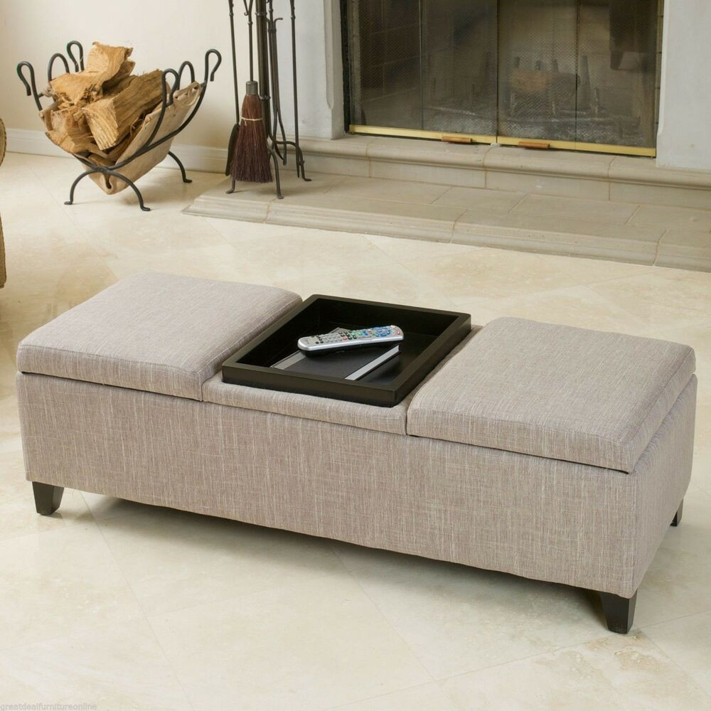 Best ideas about Storage Ottoman Coffee Table
. Save or Pin Elegant Design Chamois Fabric Storage Ottoman with Center Now.