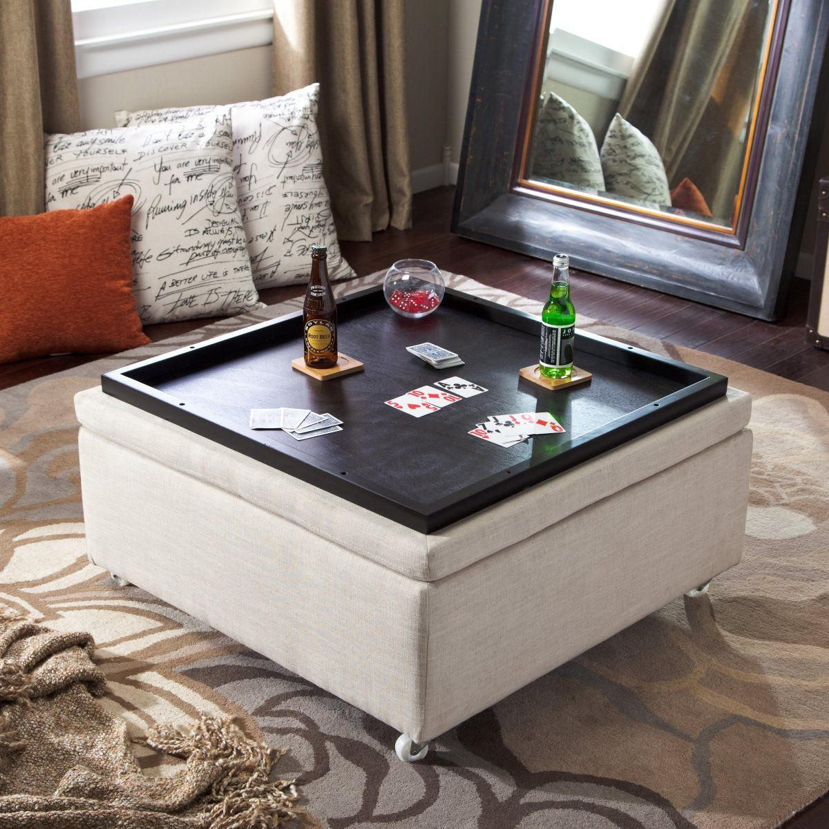 Best ideas about Storage Ottoman Coffee Table
. Save or Pin Corbett Linen Coffee Table Storage Ottoman Storage Now.