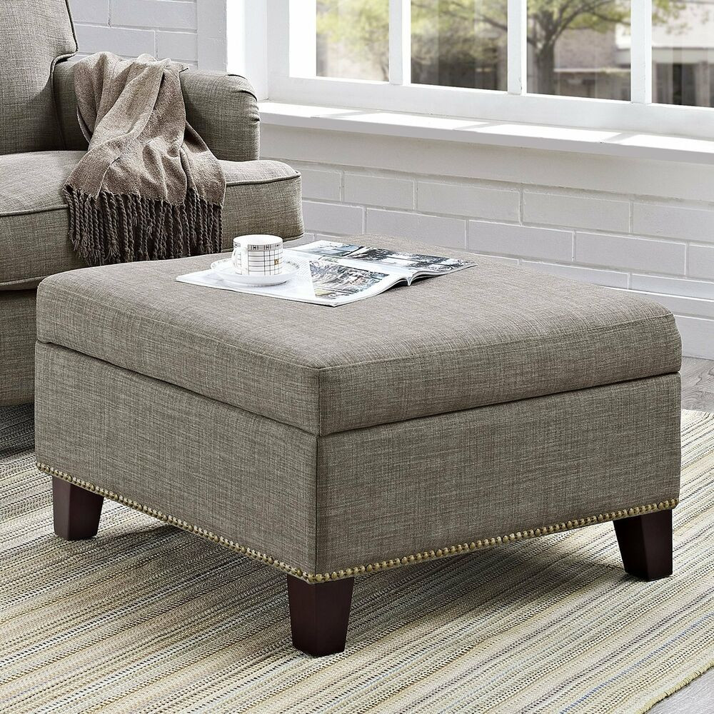 Best ideas about Storage Ottoman Coffee Table
. Save or Pin Fabric Storage Ottoman Square Coffee Table Tufted Nailhead Now.