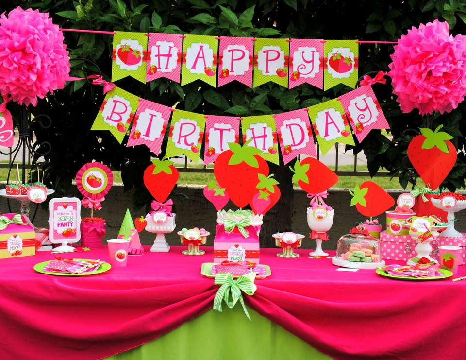 Best ideas about Strawberry Short Cake Birthday Party
. Save or Pin STRAWBERRY Birthday "STRAWBERRY SHORTCAKE" Now.