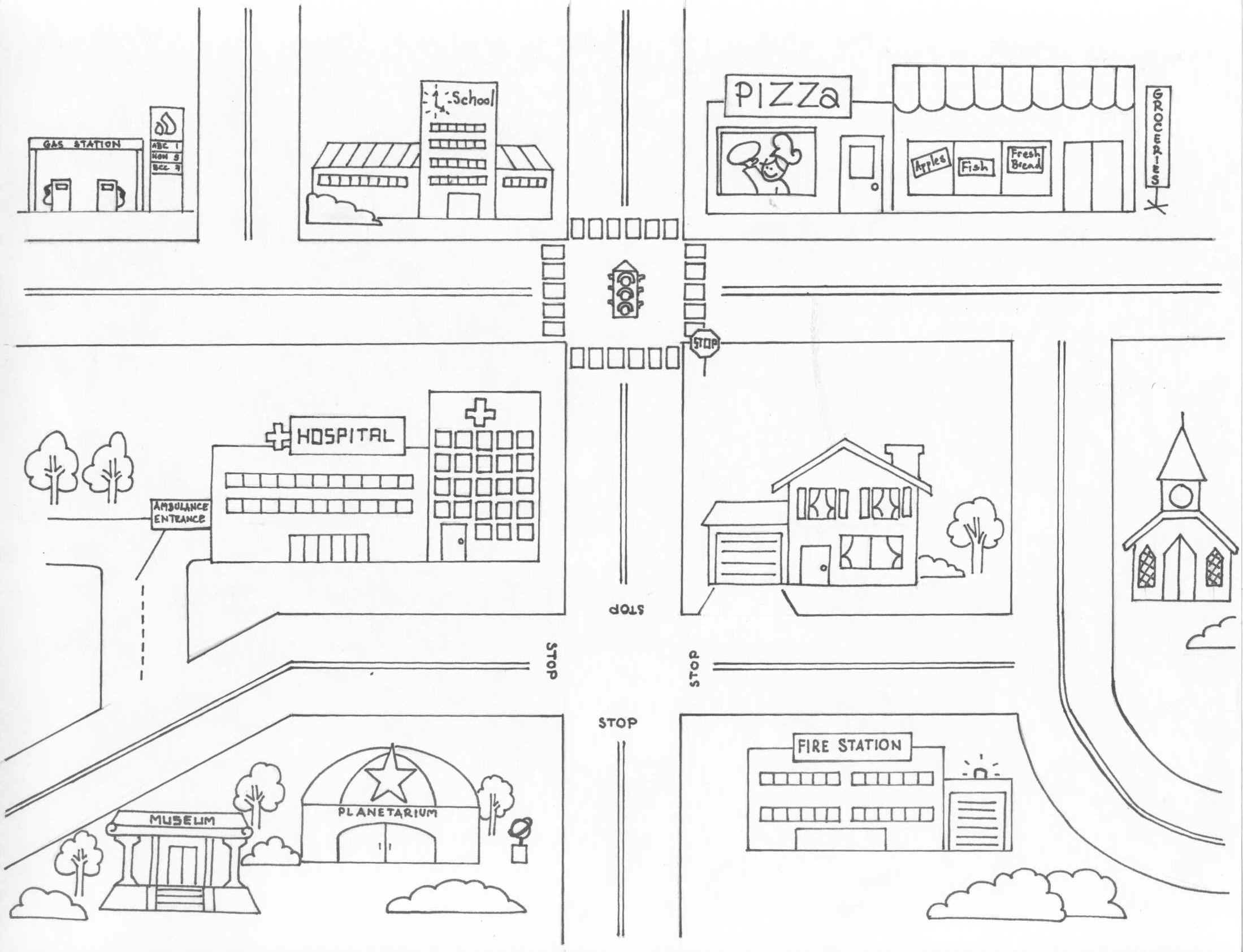 Best ideas about Street Map Of Wisconsin Preschool Coloring Sheets
. Save or Pin Neighborhood Map Coloring Page Coloring Home Now.