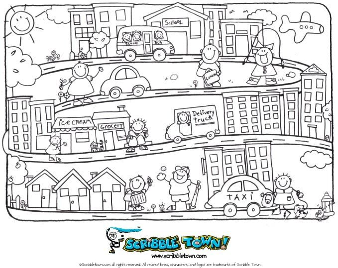 Best ideas about Street Map Of Wisconsin Preschool Coloring Sheets
. Save or Pin Our Town Coloring Page to go with Crayon Kids Go to Town Now.