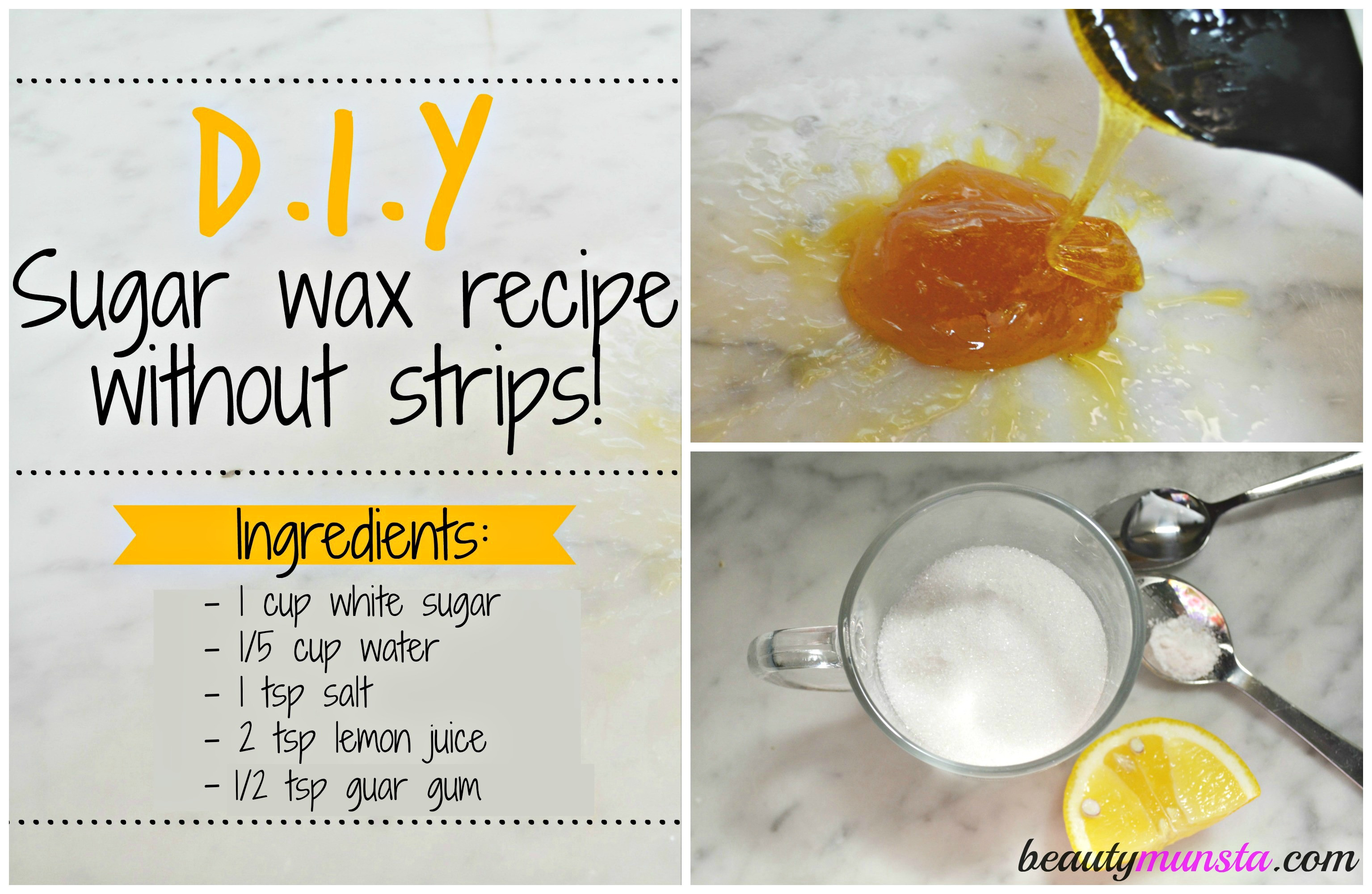 Best ideas about Sugar Wax DIY
. Save or Pin DIY Sugar Wax Recipe without Strips beautymunsta Now.