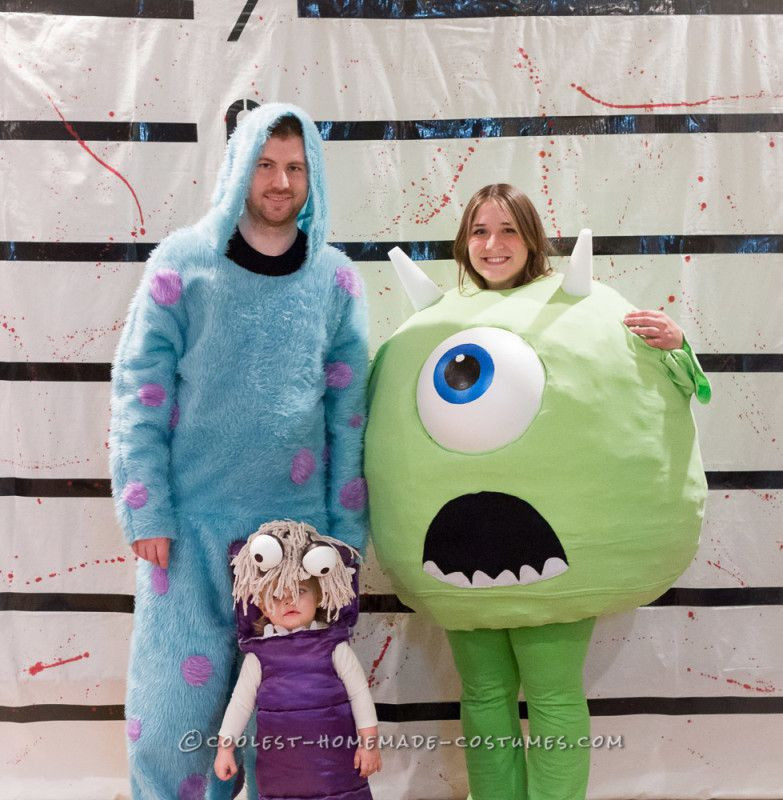 Best ideas about Sully Monsters Inc Costume DIY
. Save or Pin Coolest Homemade Mike Wazowski Sully and Boo Family Now.