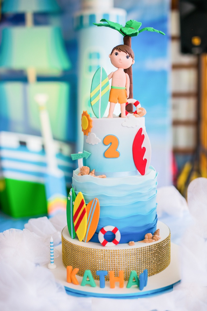 Best ideas about Summer Birthday Cake
. Save or Pin Kara s Party Ideas Surf & Summer Birthday Pool Party Now.