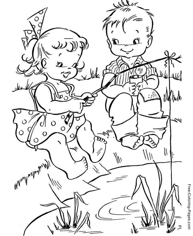 Best ideas about Summer Coloring Pages For Adults
. Save or Pin Summer Coloring Pages Fishing Fun 11 Now.