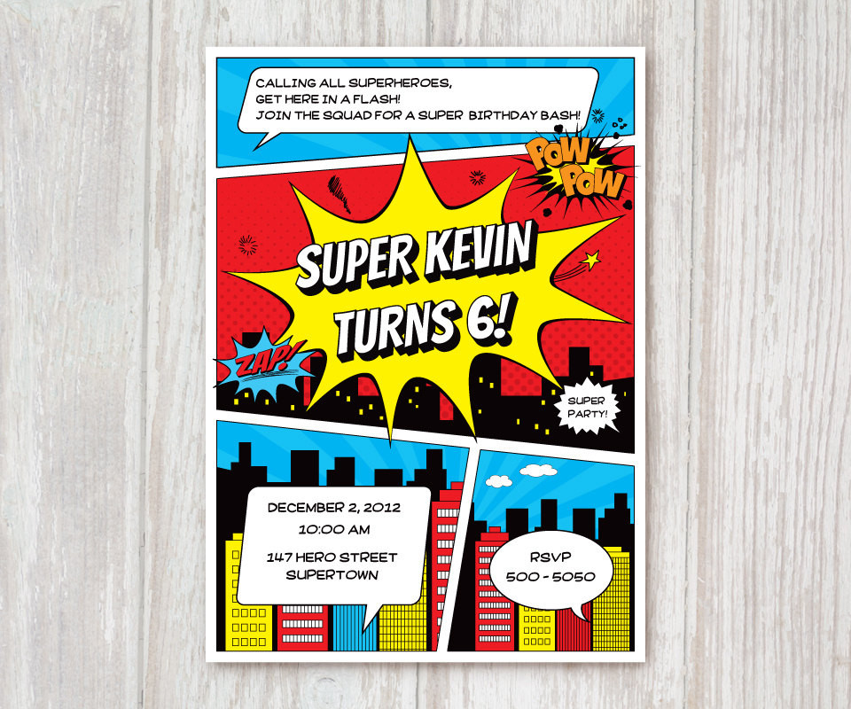 Best ideas about Super Hero Birthday Party Invitations
. Save or Pin Superhero Birthday Invitation printable party invitation Now.