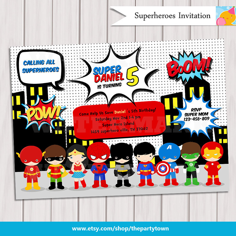 Best ideas about Super Hero Birthday Party Invitations
. Save or Pin Super Hero Birthday Party Pop Art Superhero Invitation Now.