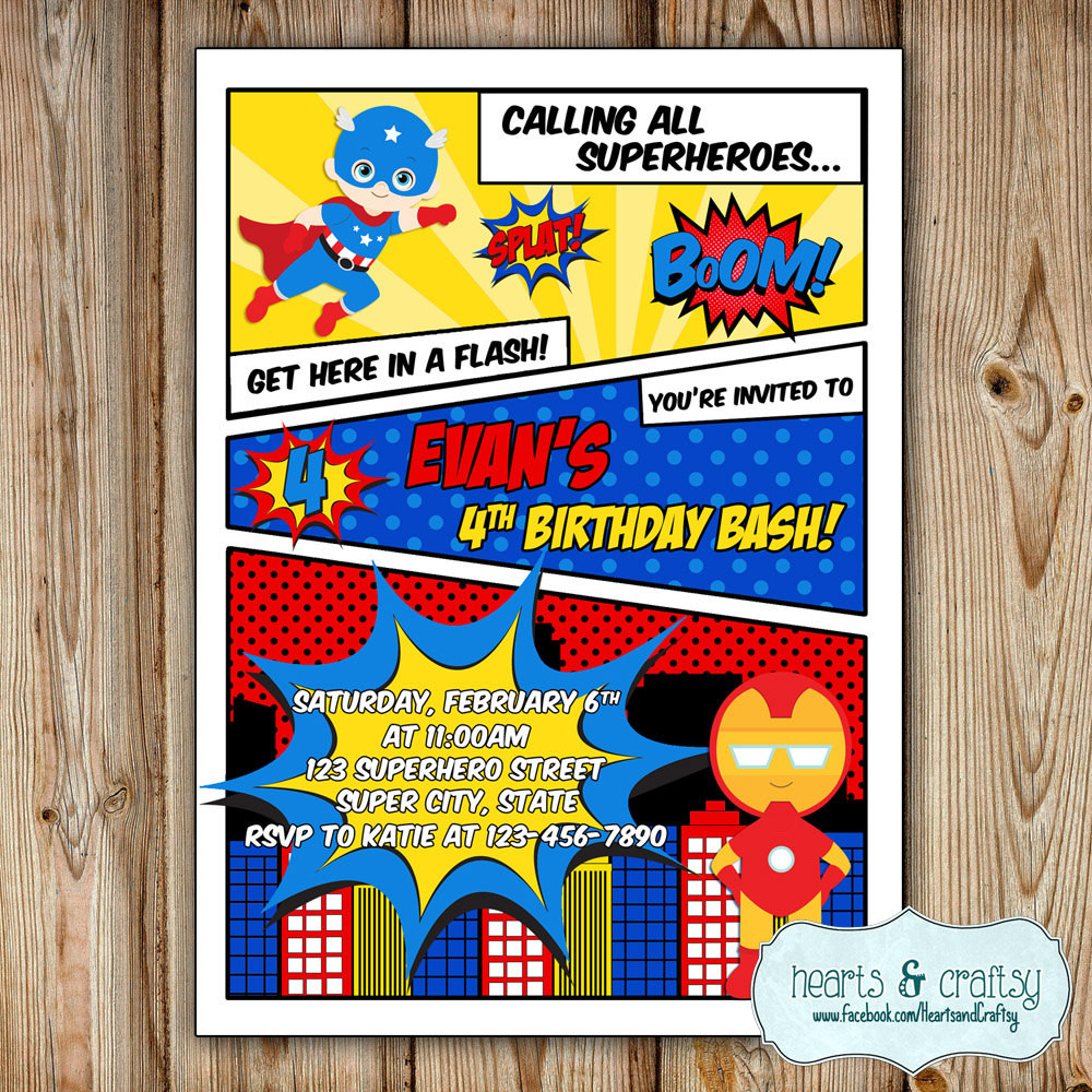 Best ideas about Super Hero Birthday Party Invitations
. Save or Pin Superhero Party Invitation Super Hero Birthday Invitation Now.