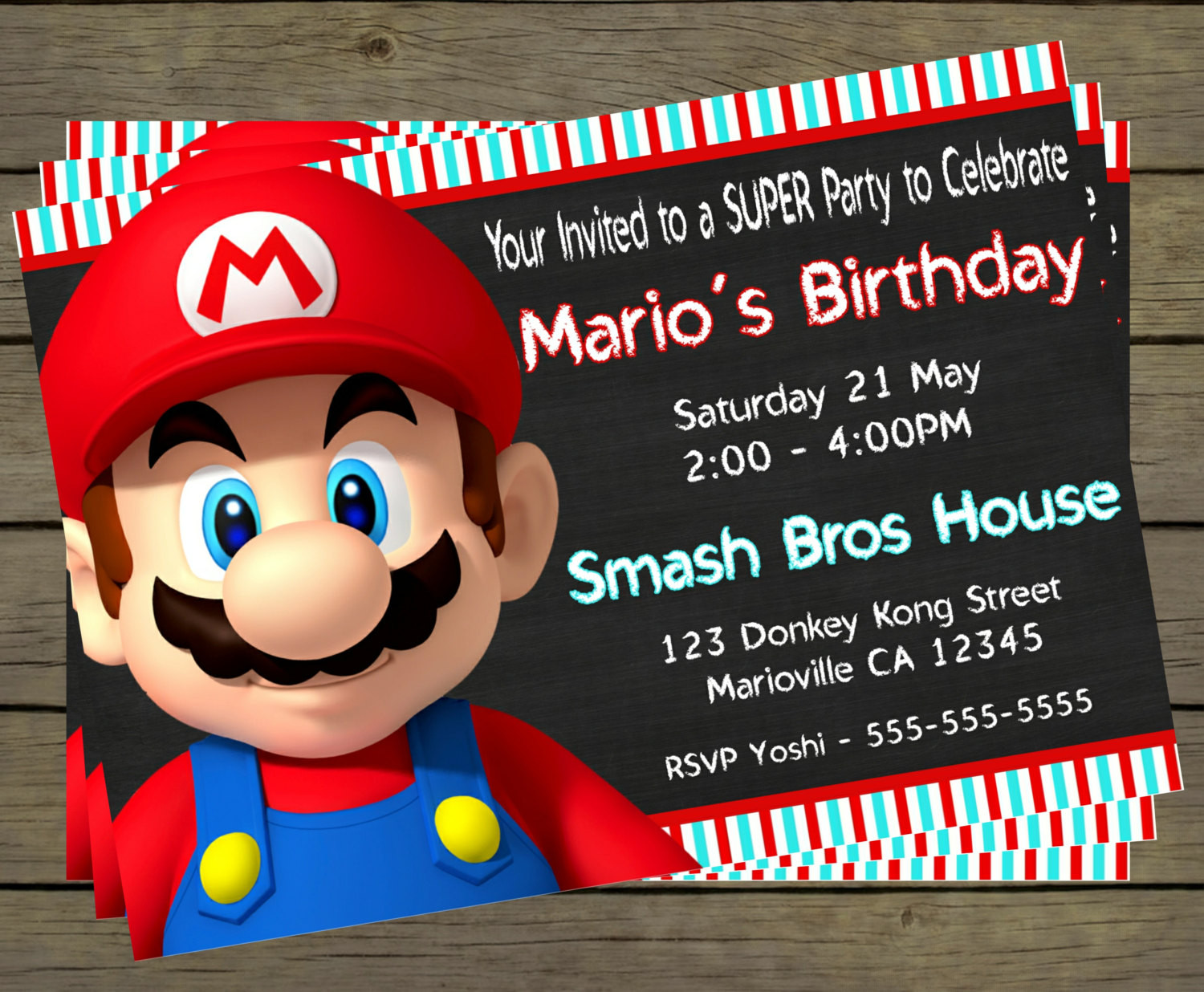 Best ideas about Super Mario Birthday Invitations
. Save or Pin Super Mario Birthday Party Invitation Digital by Now.