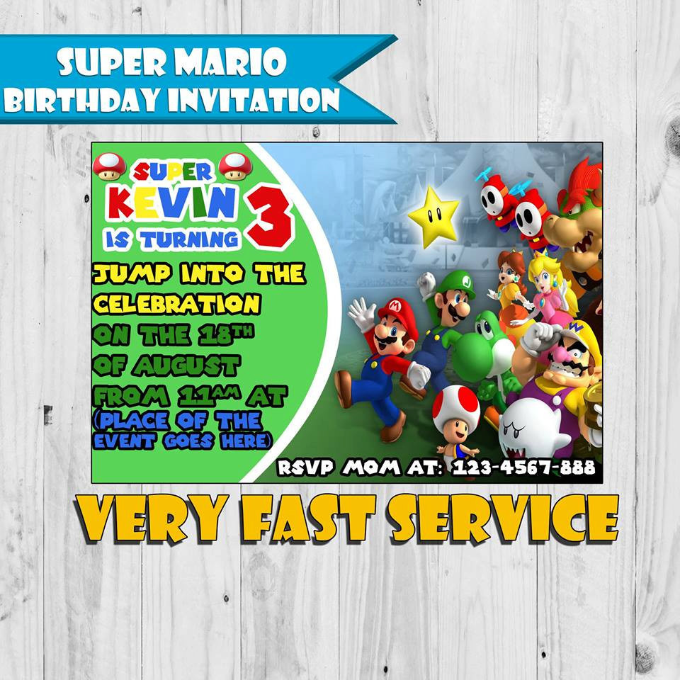 Best ideas about Super Mario Birthday Invitations
. Save or Pin Super Mario Birthday Invitations Card Invitation Printable Now.