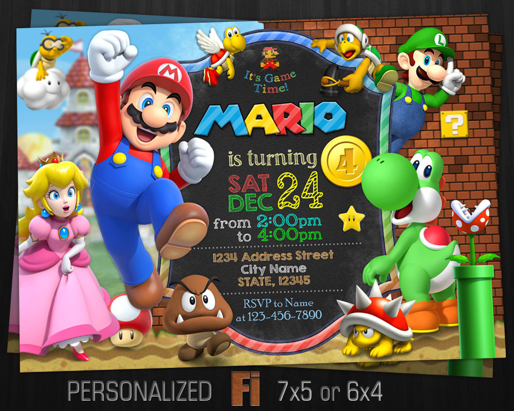 Best ideas about Super Mario Birthday Invitations
. Save or Pin Super Mario Invitation Super Mario Birthday Party Now.