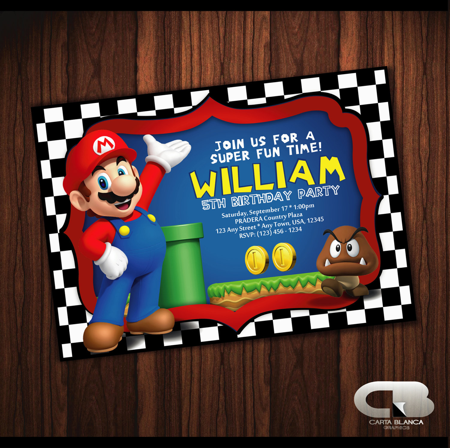 Best ideas about Super Mario Birthday Invitations
. Save or Pin Super Mario Invitation Super Mario Invite Super Mario Now.