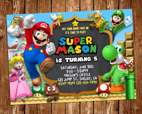 Best ideas about Super Mario Birthday Invitations
. Save or Pin Super Mario Invitation Super Mario Printable Invitation Now.