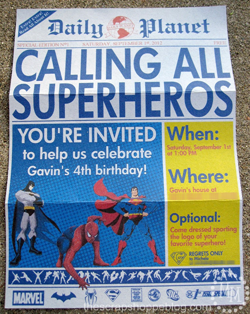Best ideas about Superhero Birthday Invitations
. Save or Pin Superhero Newspaper Birthday Invitation The Scrap Shoppe Now.